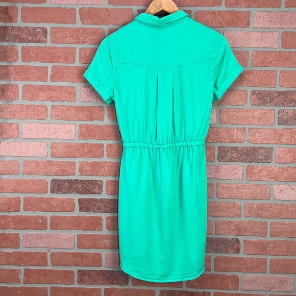 Love Tree | Green Tencel Shirt Dress - Picture 6 of 11